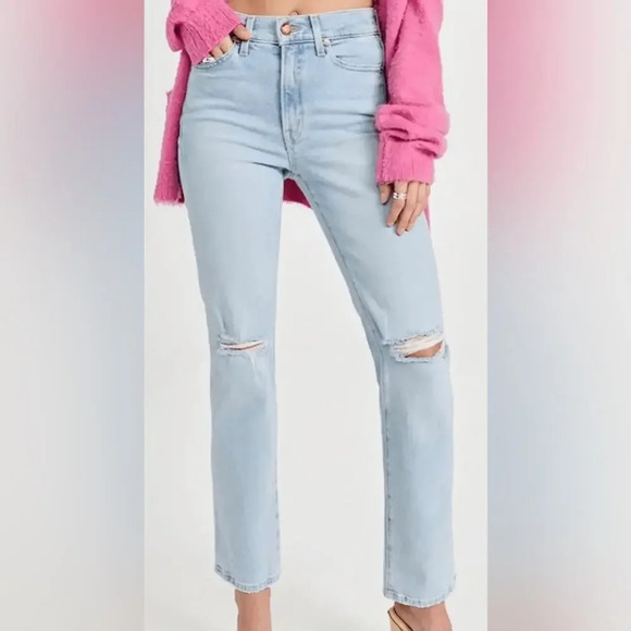 AYR The Sugar Straight Leg Jeans Light Blue Size 27 Short - Picture 1 of 11